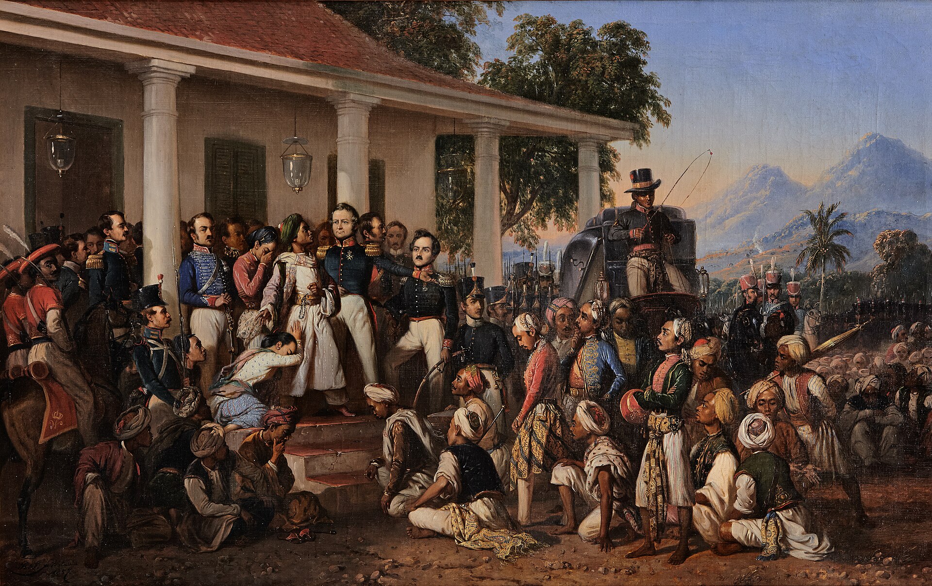Penangkapan Pangeran Diponegoro karya Raden Saleh, 1857
